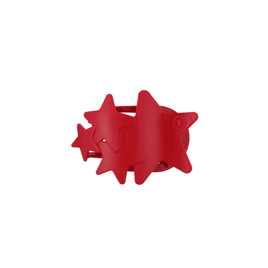 Red Shooting Star Small Flat Hair Clip
                in Red - Small
              
