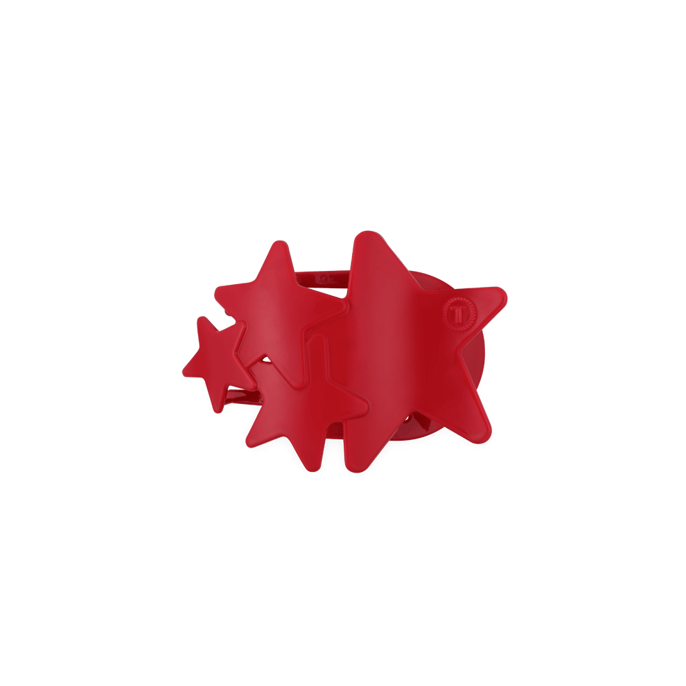 Red Shooting Star Small Flat Hair Clip - Hair Clips - TELETIES
