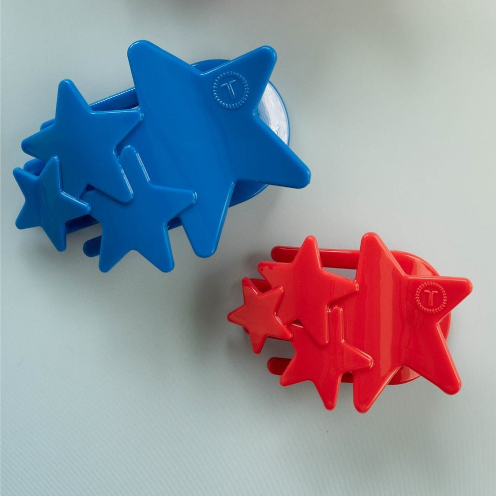 Red Shooting Star Tiny Flat Hair Clip - Hair Clips - TELETIES
