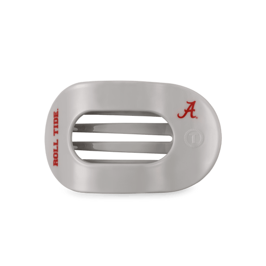 Roll Tide! Medium Flat Round Hair Clip in Red Gray - Medium