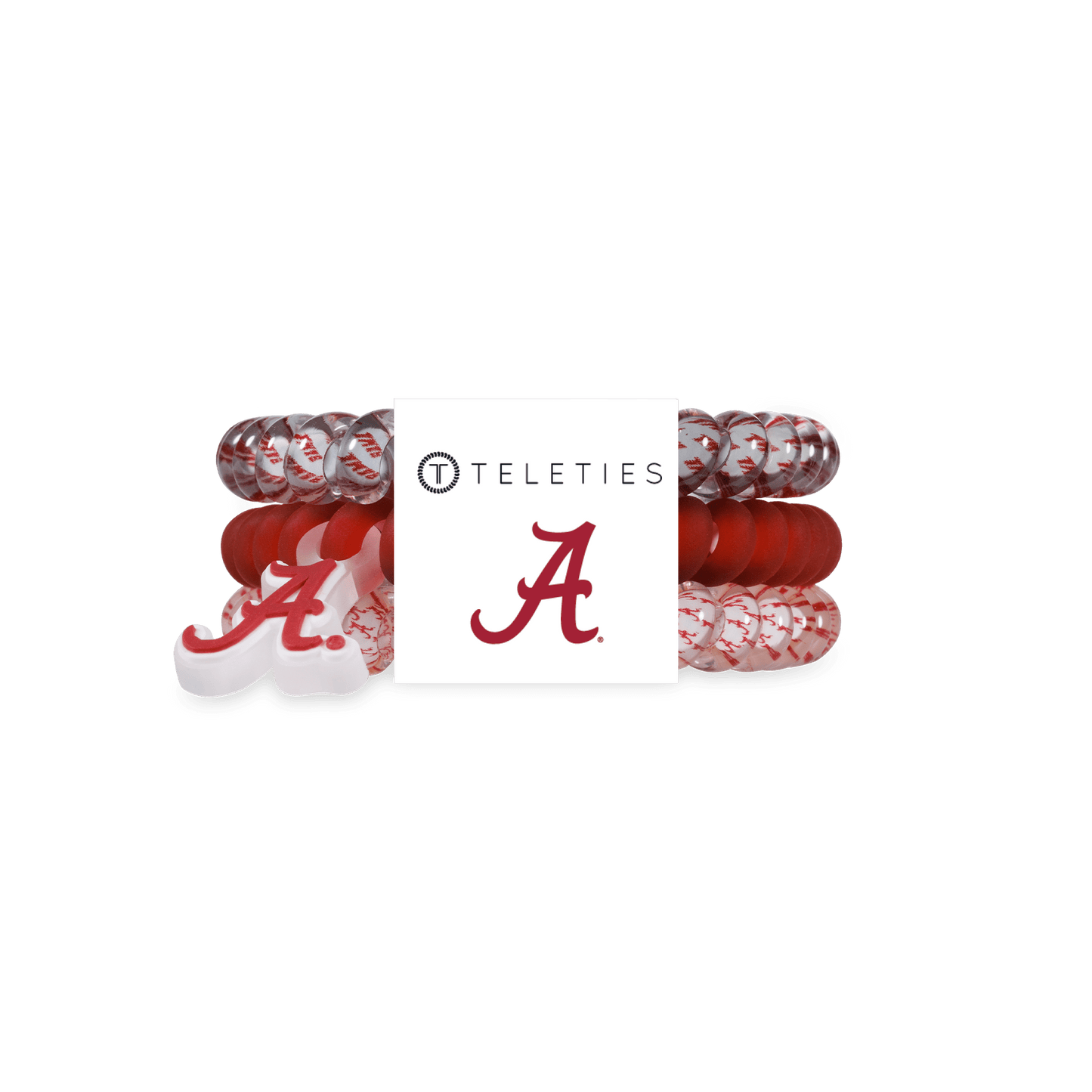 TELETIES - Roll Tide! Small Hair Ties in Red White Gray - Small