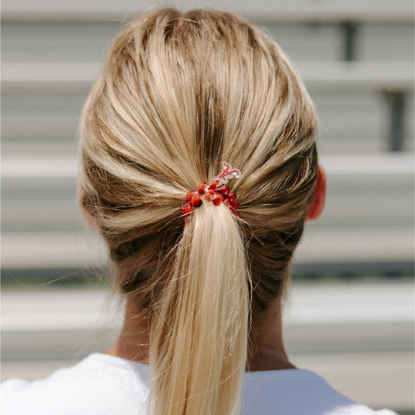 TELETIES - Roll Tide! Small Hair Ties in Red White Gray - Small - Image 4
