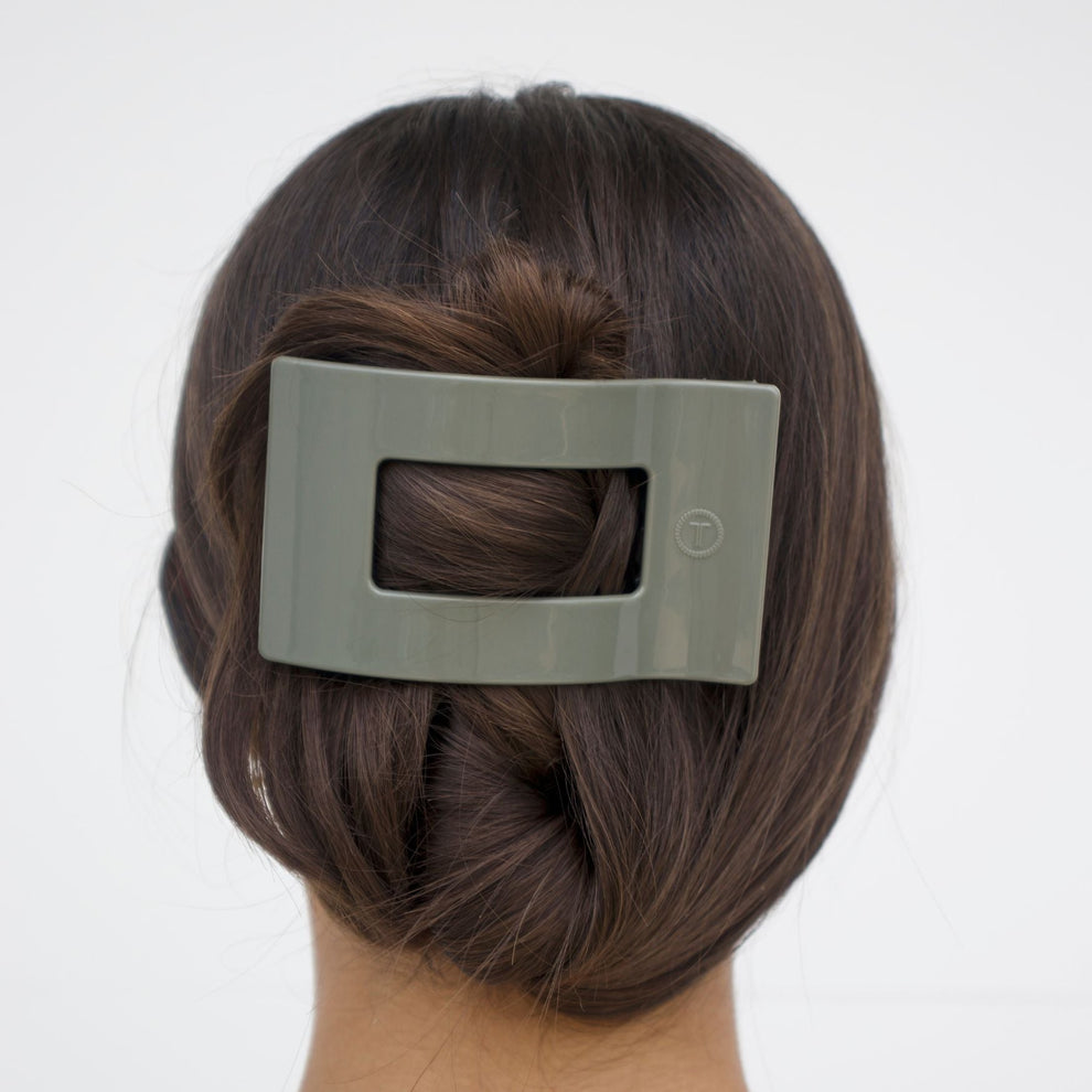 Sage it ain't so Large Flat Rectangle Hair Clip - Hair Clips - TELETIES
