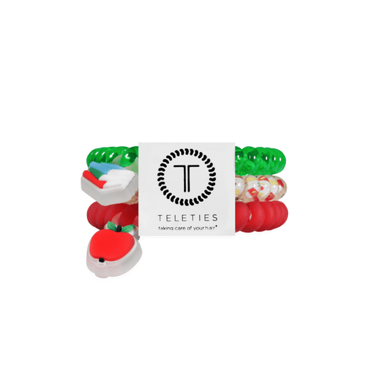 School Days Small Hair Ties
                in Green Red - Small
              