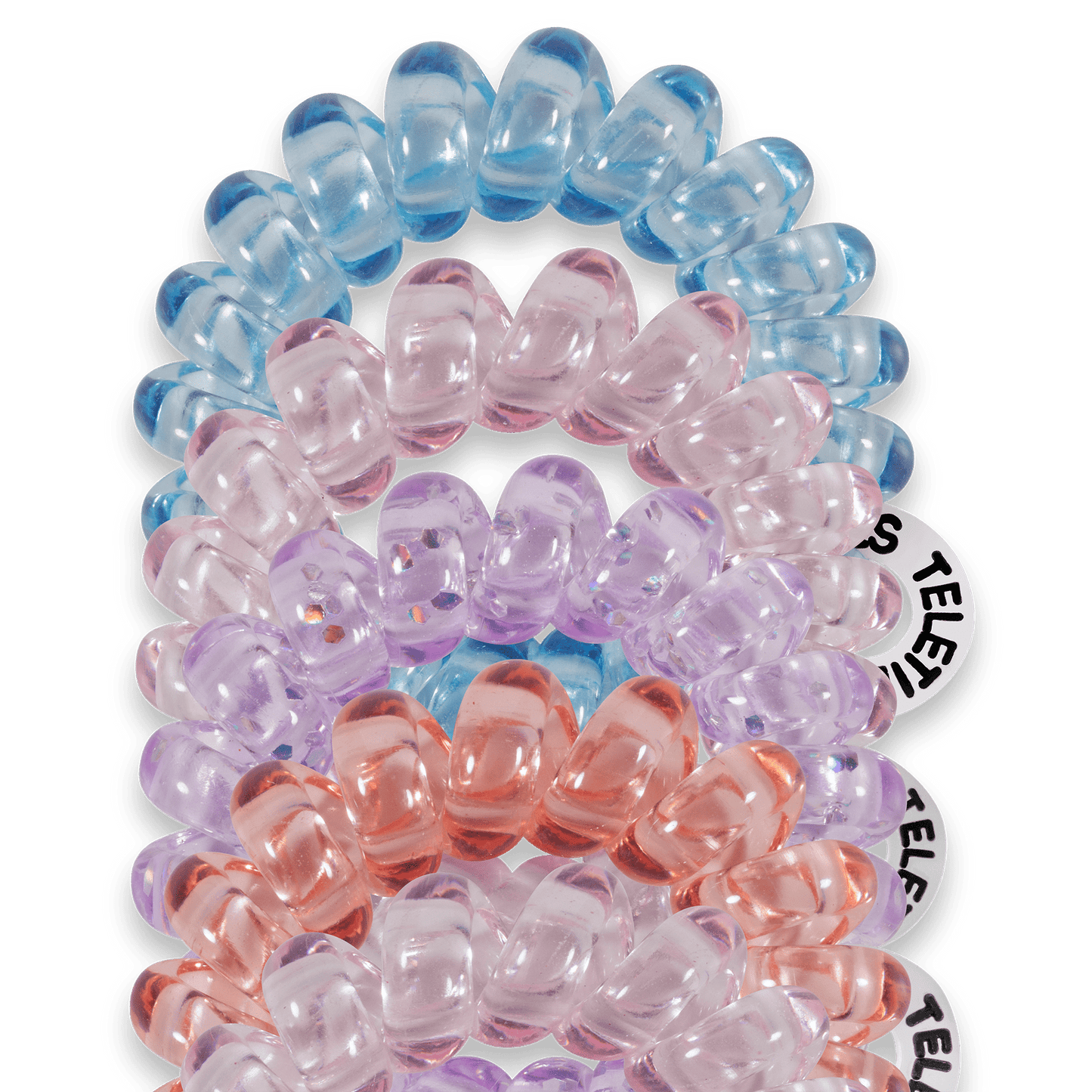 TELETIES - Sea Glass Tiny Hair Ties in Pink Blue Orange Purple - Tiny