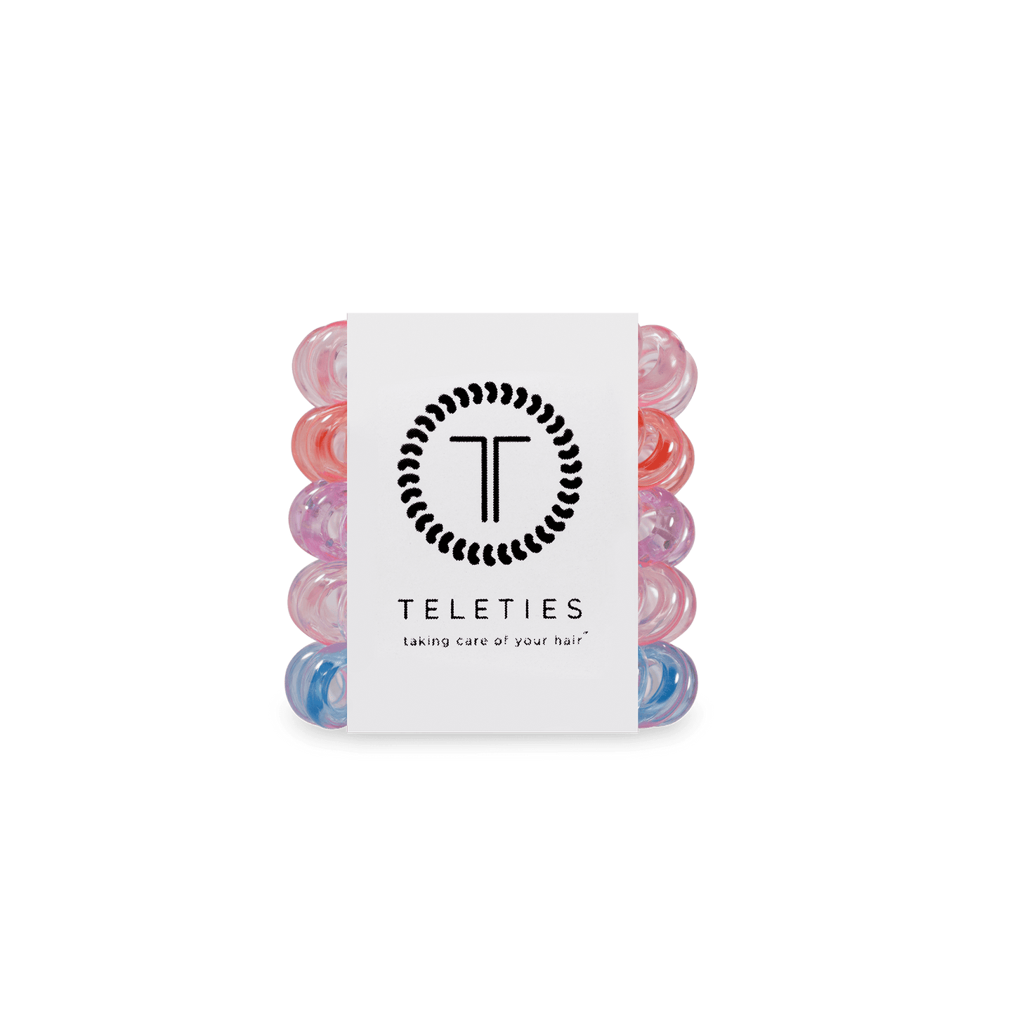 TELETIES - Sea Glass Tiny Hair Ties in Pink Blue Orange Purple - Tiny