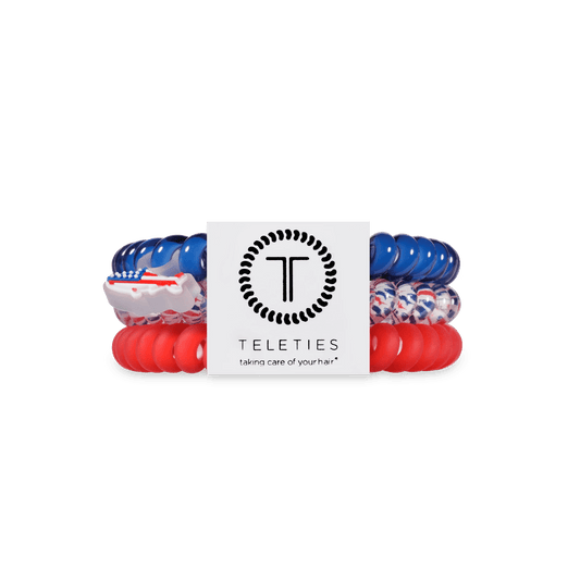 Sea to Shining Sea Small Hair Ties
                in Red Blue - Small
              