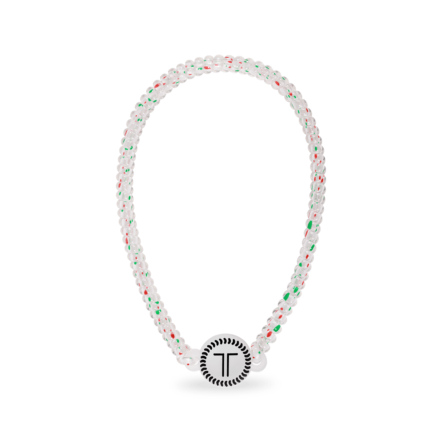 TELETIES - Seasons Greetings  Headband in Red  Green Clear