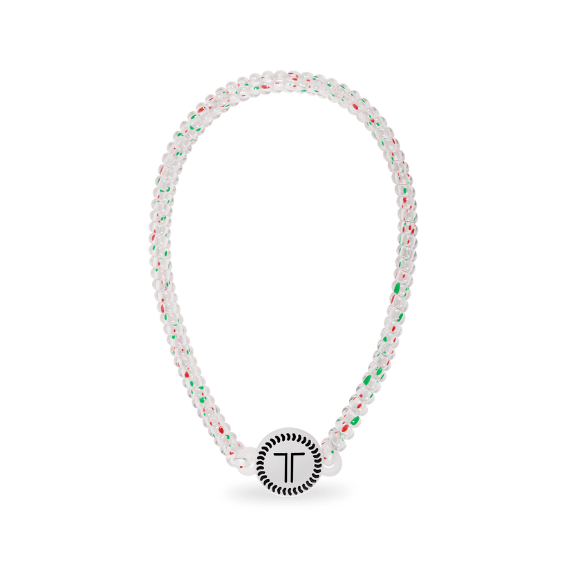 TELETIES - Seasons Greetings  Headband in Red  Green Clear - Image 1