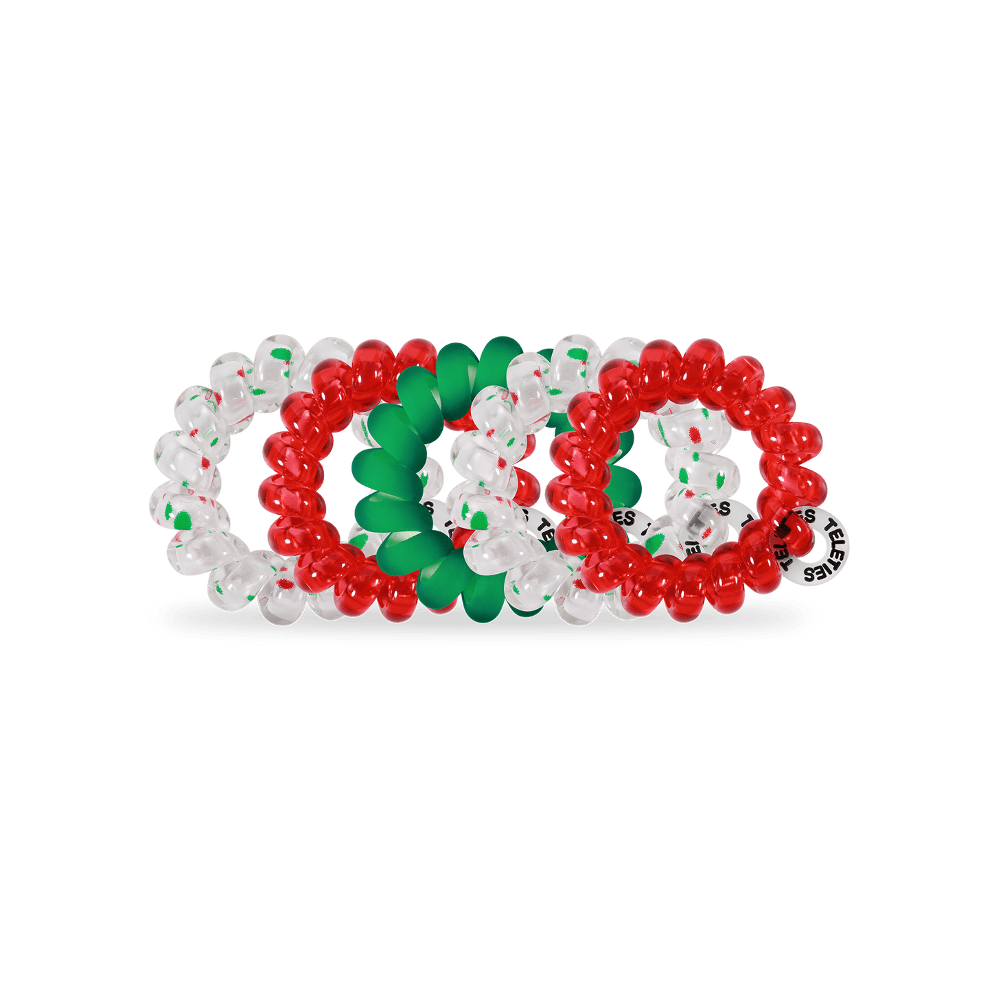 TELETIES - Seasons Greetings Tiny Hair Ties in Red Green - Tiny