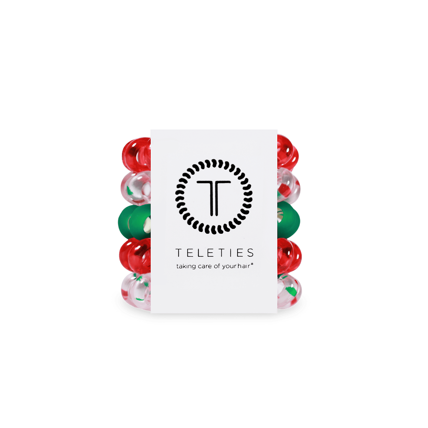 TELETIES - Seasons Greetings Tiny Hair Ties in Red Green - Tiny