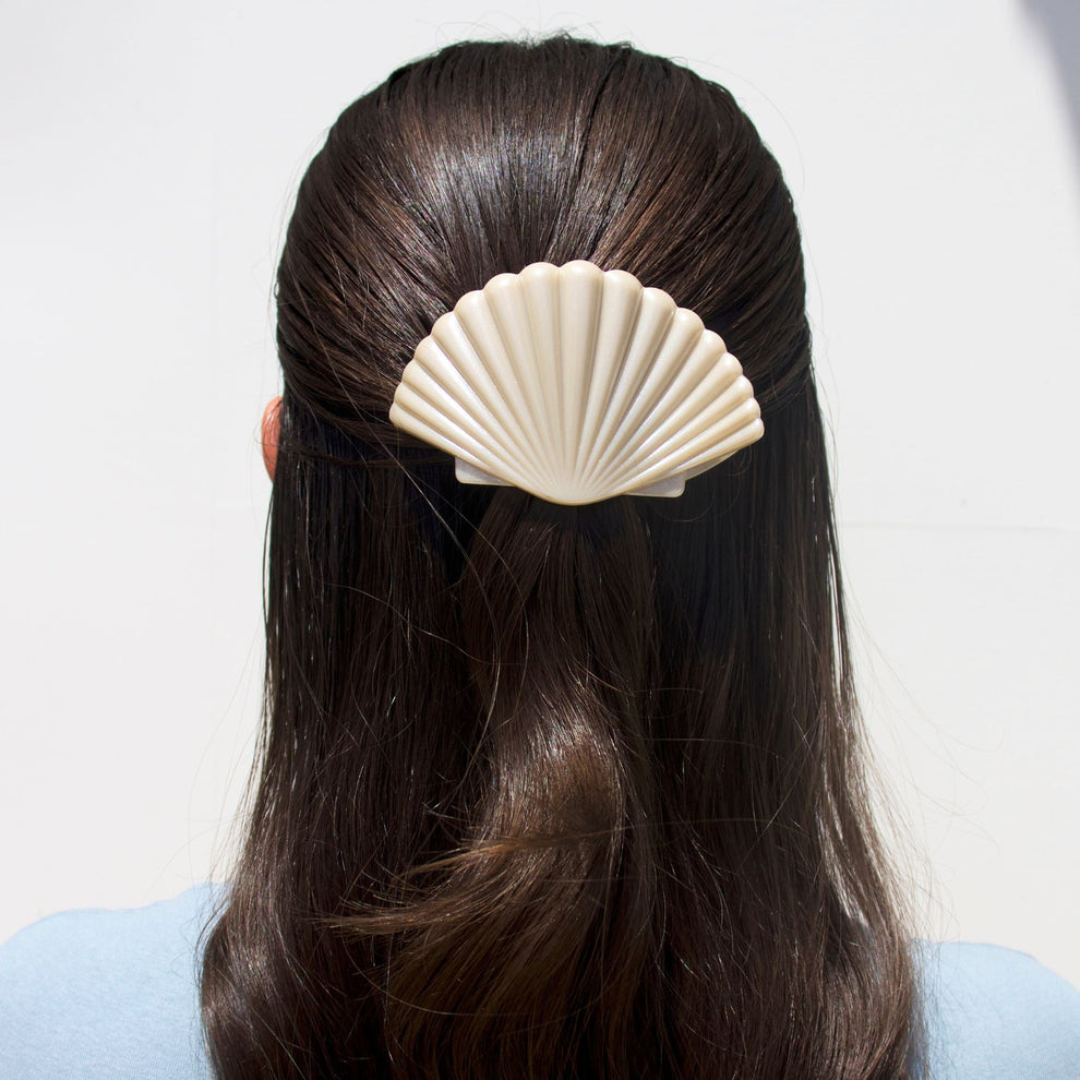 Shimmering Shell Small Flat Hair Clip - Hair Clips - TELETIES
