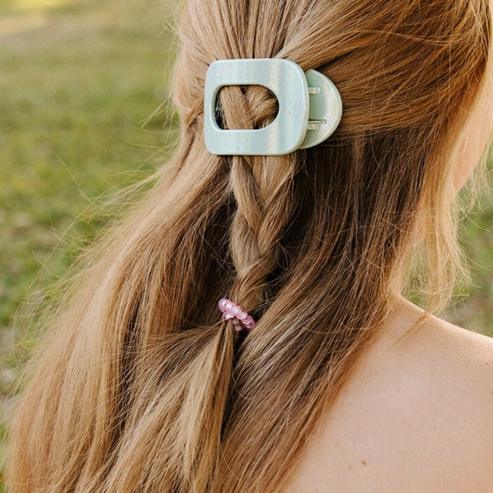 TELETIES - Shimmering Spring Tiny Hair Ties in Pink Green Yellow Purple Shimmer - Tiny