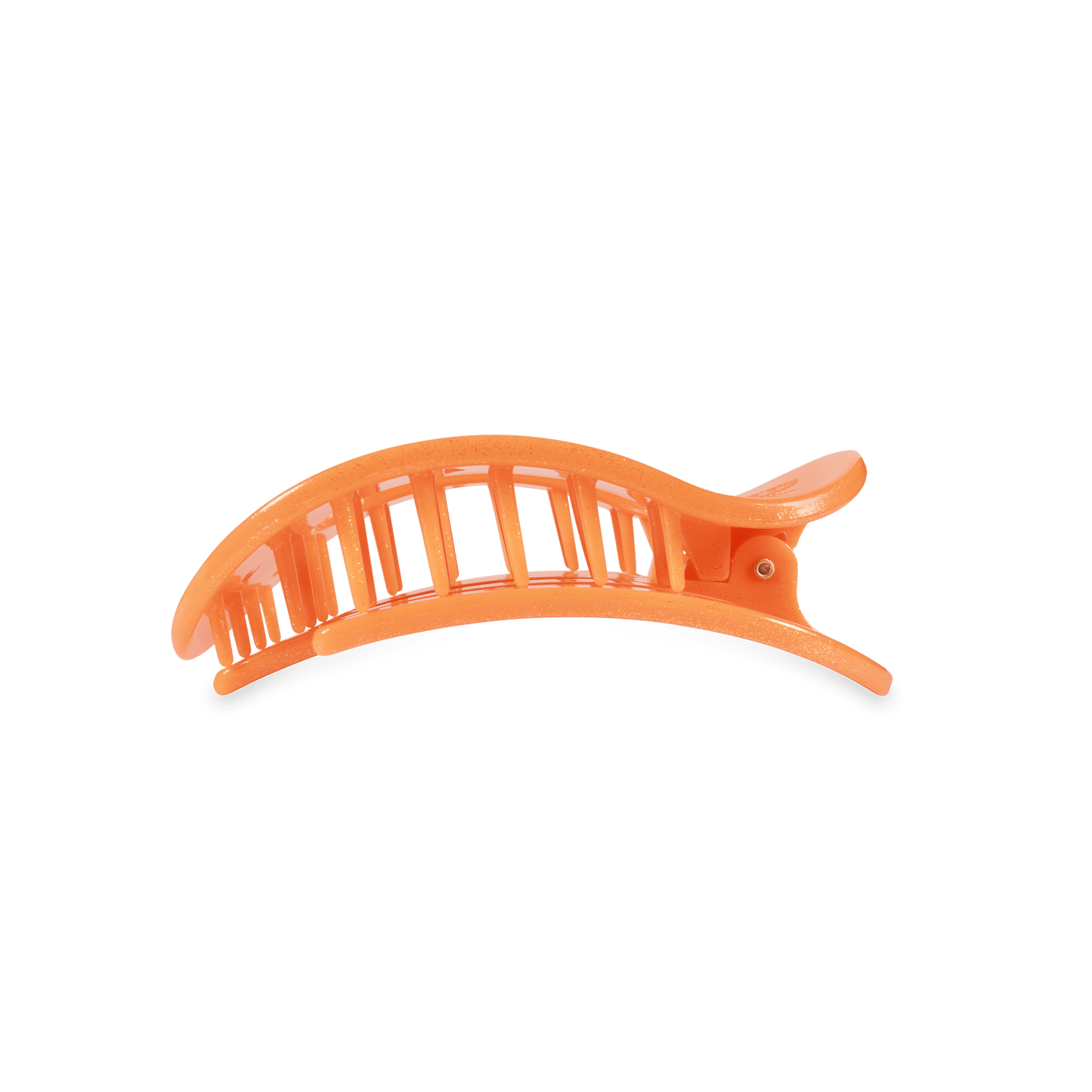 TELETIES - Showbiz Medium Flat Round Hair Clip in Orange - Medium