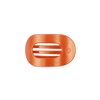 TELETIES - Showbiz Small Flat Round Hair Clip in Orange - Small - Image - 1