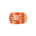 Showbiz Small Flat Round Hair Clip in Orange - Small