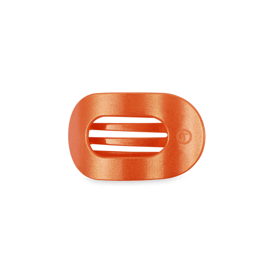 Showbiz Small Flat Round Hair Clip in Orange - Small