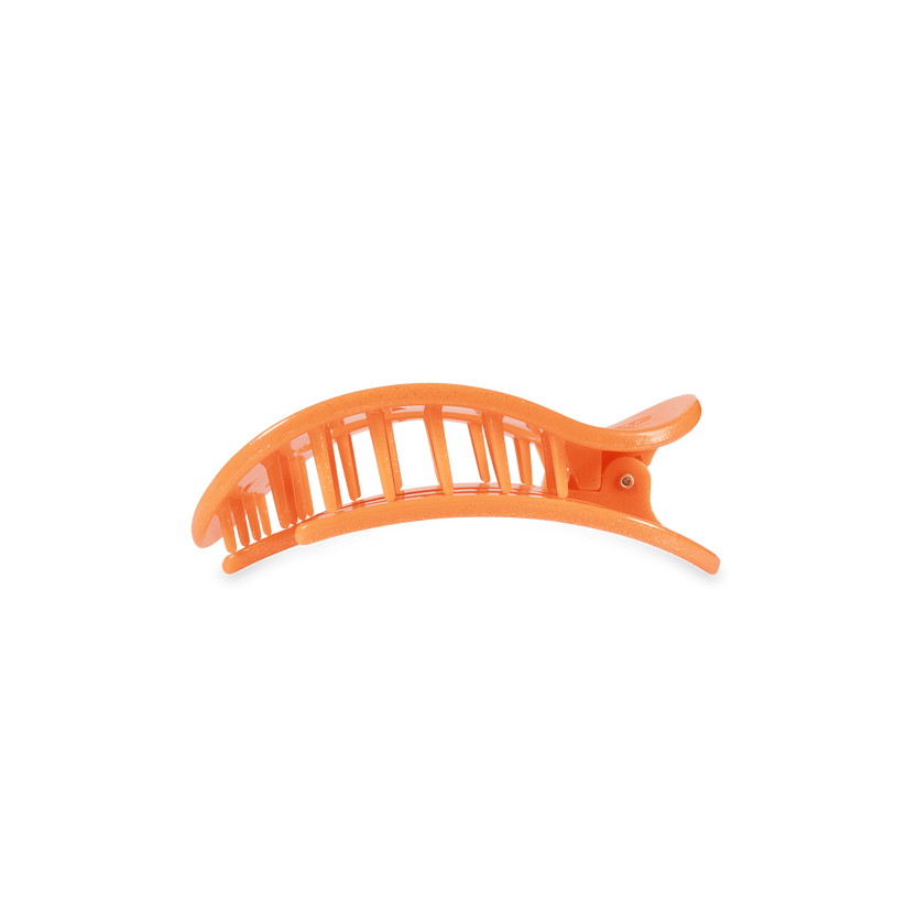 TELETIES - Showbiz Small Flat Round Hair Clip in Orange - Small - Image 3