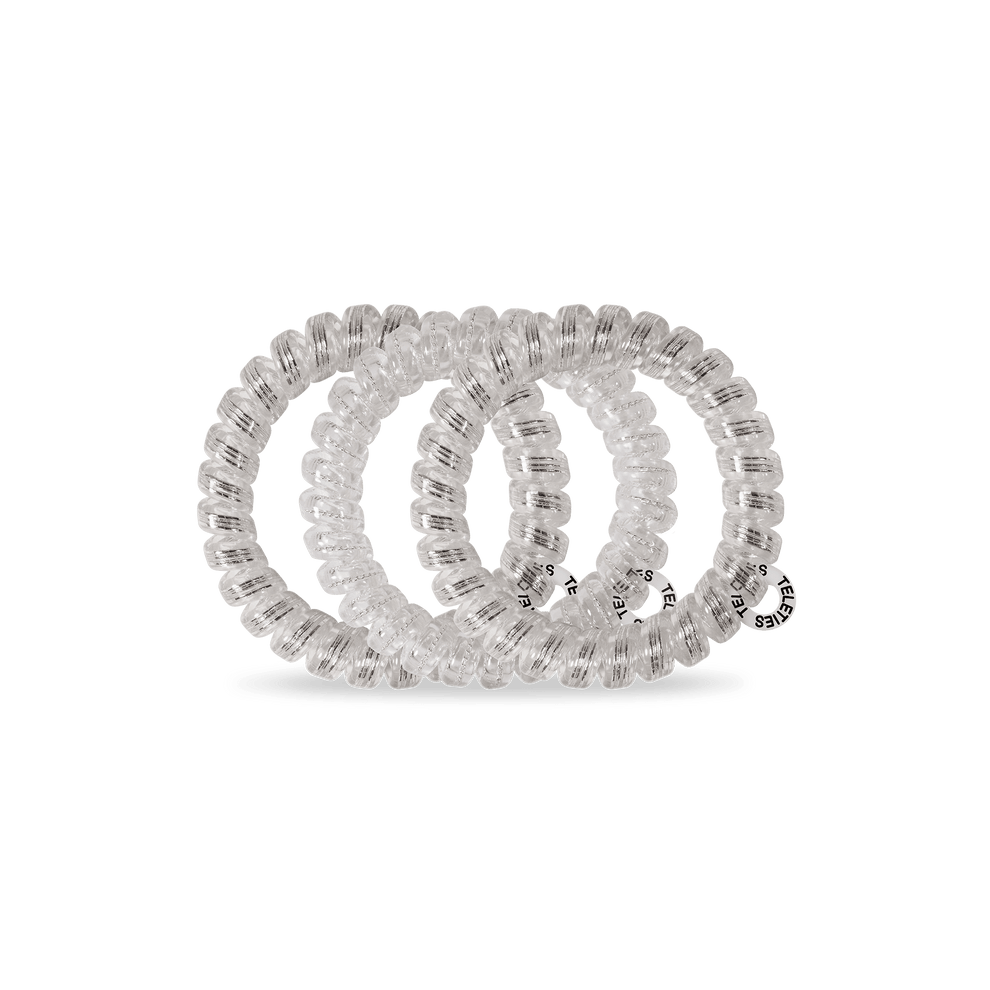 Silver Slay Large Hair Ties - Large - TELETIES
