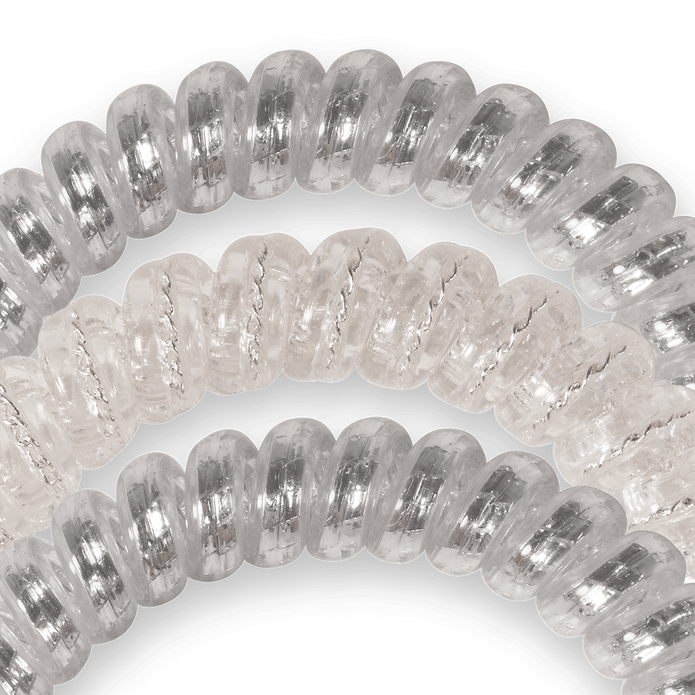 Silver Slay Small Hair Ties - Small - TELETIES
