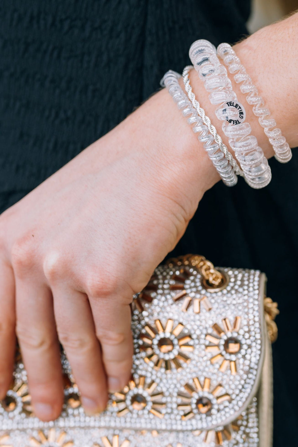 Silver Slay Small Hair Ties - Small - TELETIES
