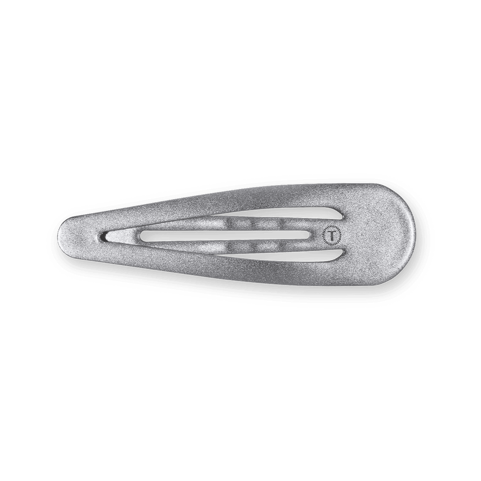 Silver Snap Clip (6Ct) - Hair Clips - TELETIES
