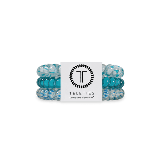 Soft Surf Small Hair Ties in Blue White - Small