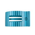 Splash Zone Large Flat Rectangle Hair Clip
                in Blue - Large
            
