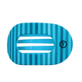 Splash Zone Large Flat Round Hair Clip
                in Blue - Large
            