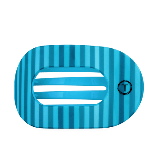 Splash Zone Large Flat Round Hair Clip
                in Blue - Large
              