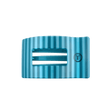 Splash Zone Medium Flat Rectangle Hair Clip
                in Blue - Medium
            