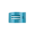 Splash Zone Small Flat Rectangle Hair Clip
                in Blue - Small
            