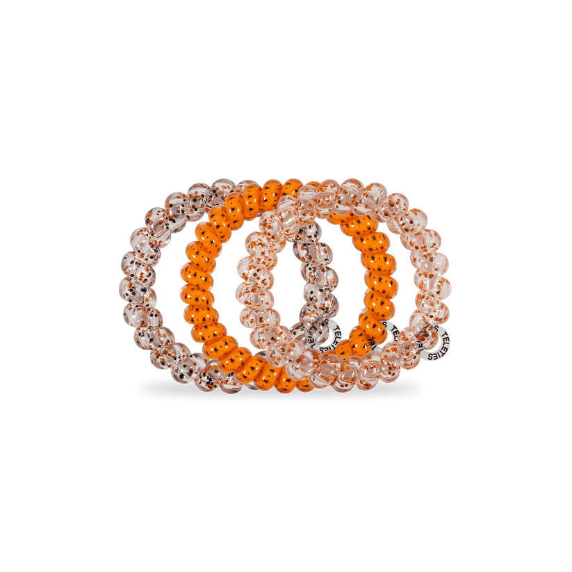 TELETIES - Spooky Sparkles Large Hair Ties in Orange - Large - Image 2