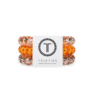 Spooky Sparkles Large Hair Ties in Orange - Large