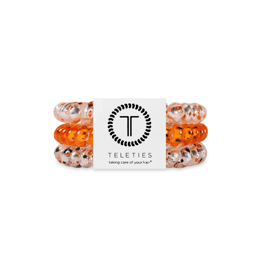 Spooky Sparkles Small Hair Ties in Orange - Small