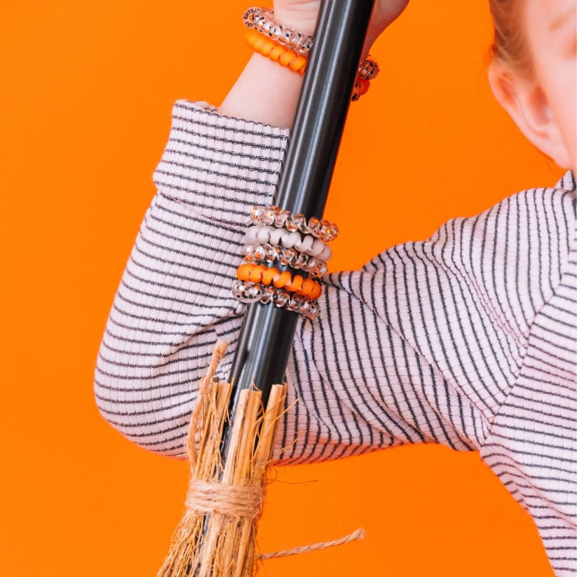 TELETIES - Spooky Sparkles Tiny Hair Ties in Orange - Tiny - Image 5