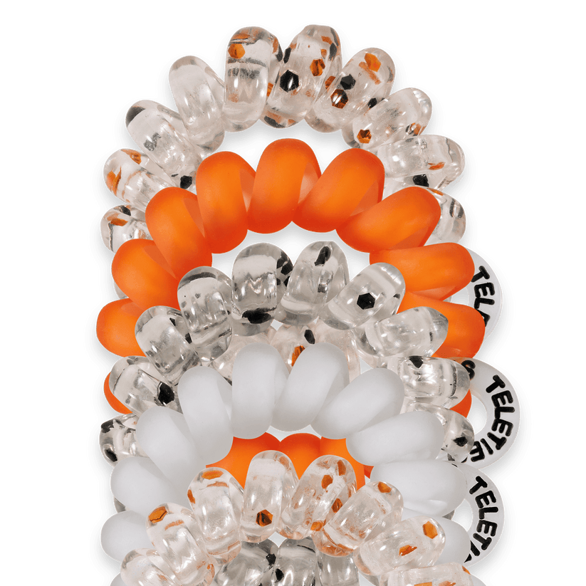 TELETIES - Spooky Sparkles Tiny Hair Ties in Orange - Tiny - Image 3