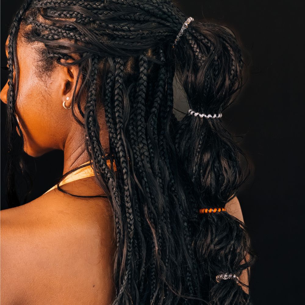 TELETIES - Spooky Sparkles Tiny Hair Ties in Orange - Tiny