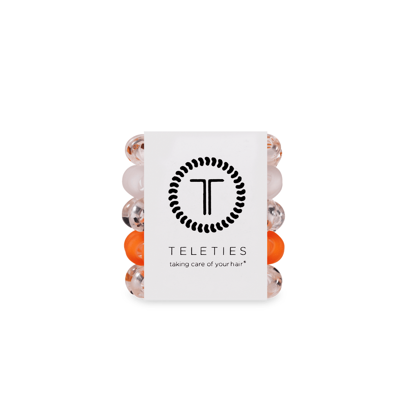 TELETIES - Spooky Sparkles Tiny Hair Ties in Orange - Tiny