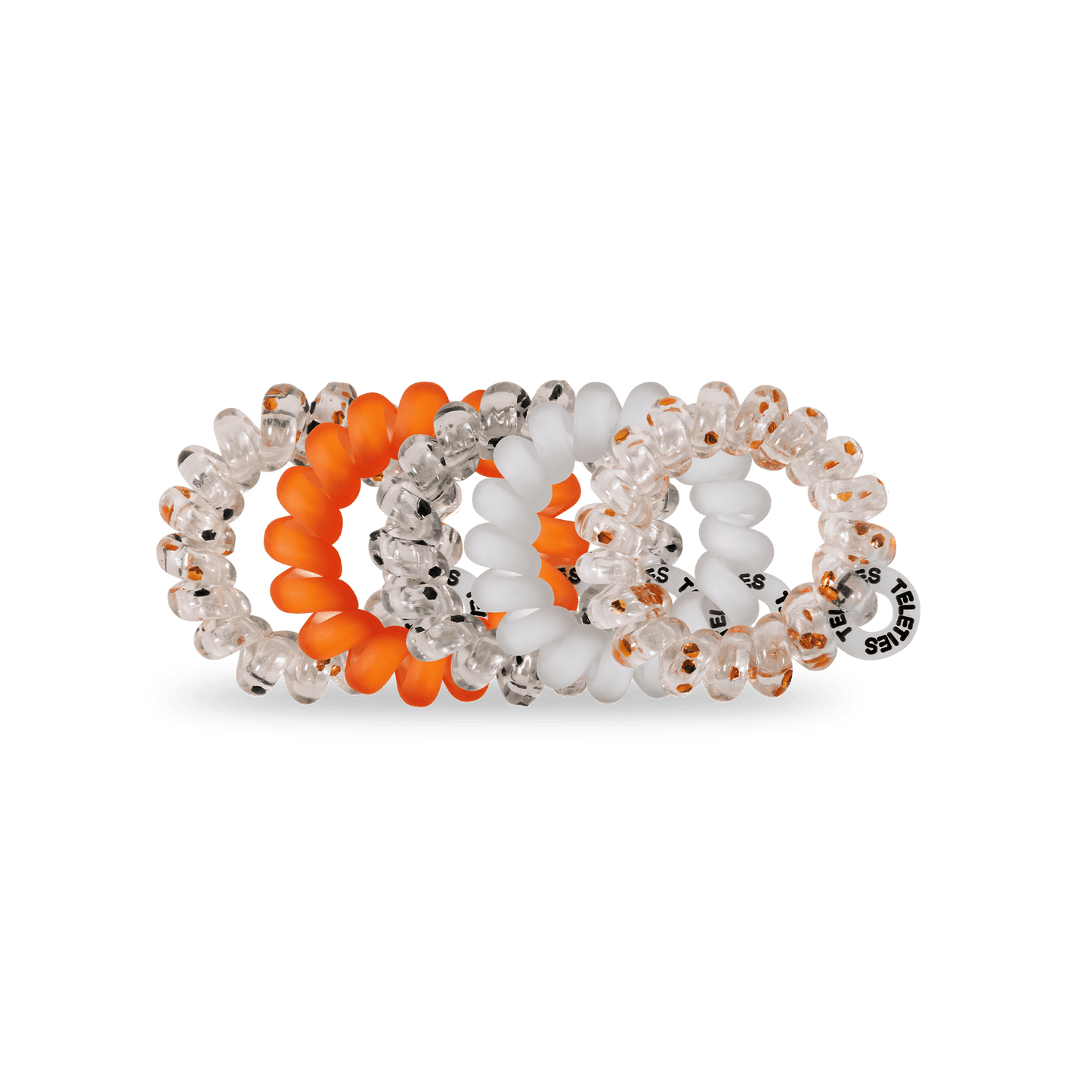 TELETIES - Spooky Sparkles Tiny Hair Ties in Orange - Tiny