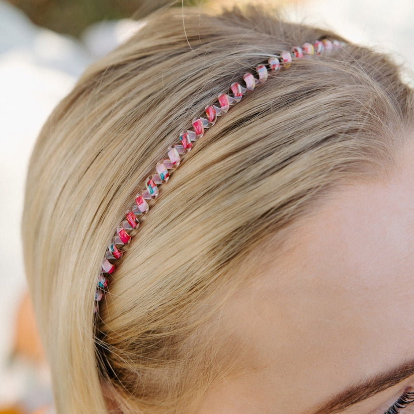 TELETIES - Spring Splash Headband in Pink - Image 2