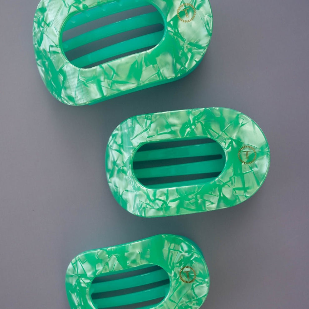 Spring Splash Large Flat Round Hair Clip - Hair Clips - TELETIES

