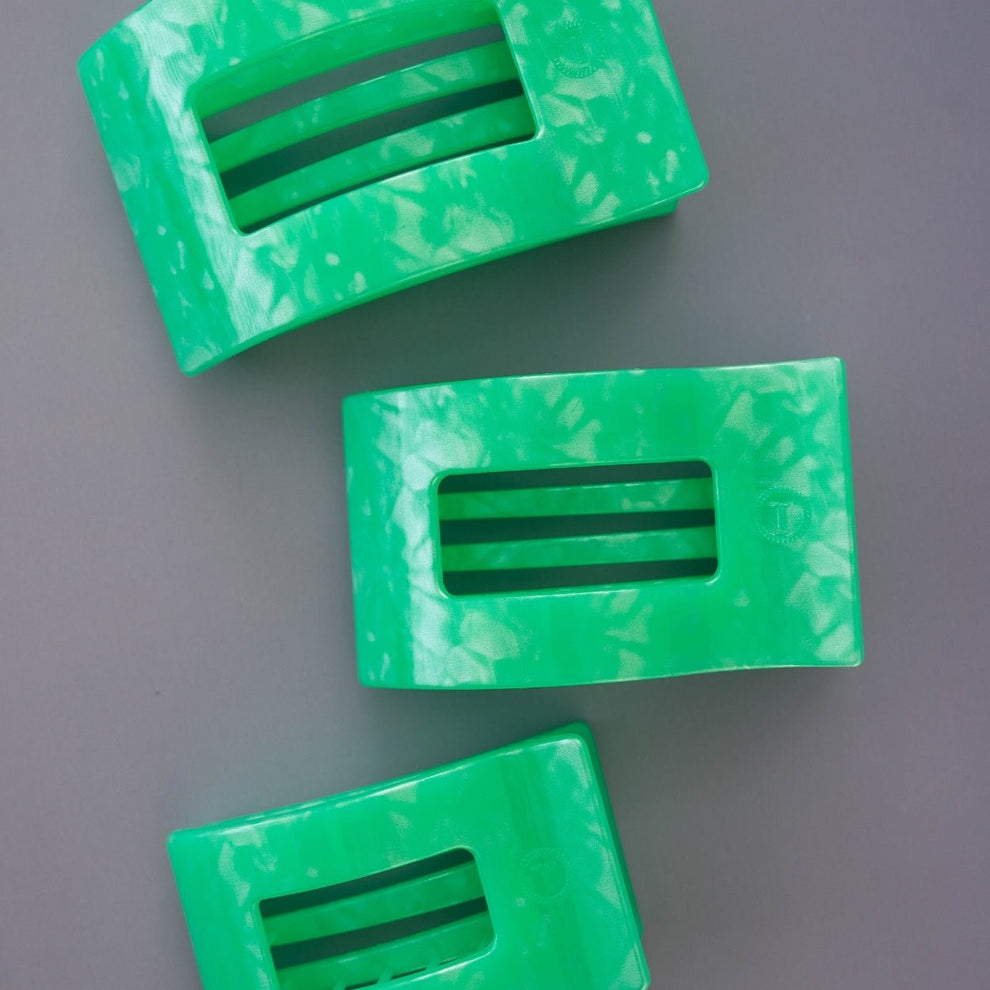 Spring Splash Medium Flat Rectangle Hair Clip - Hair Clips - TELETIES
