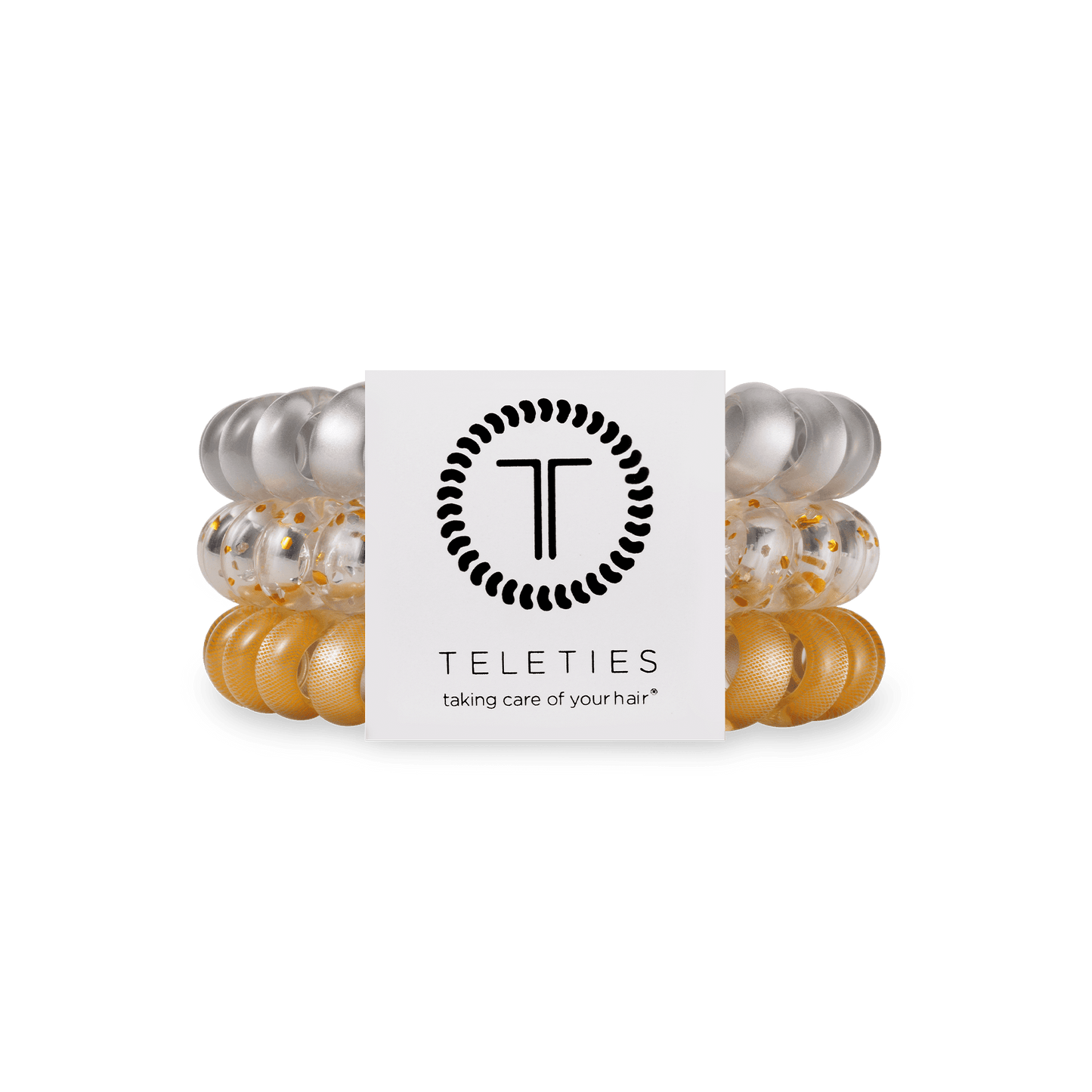 TELETIES - Starstruck Large Hair Ties in Silver Gold - Large