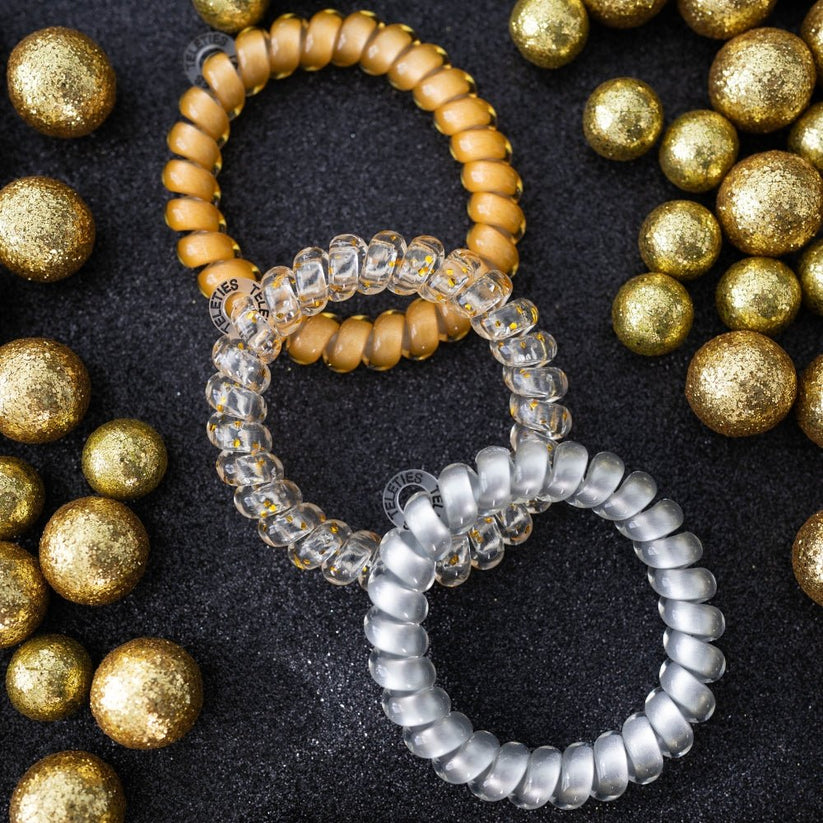 TELETIES - Starstruck Large Hair Ties in Silver Gold - Large - Image 5