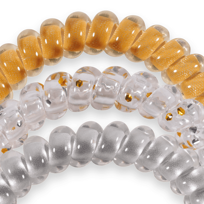 TELETIES - Starstruck Small Hair Ties in Silver Gold - Small - Image 3