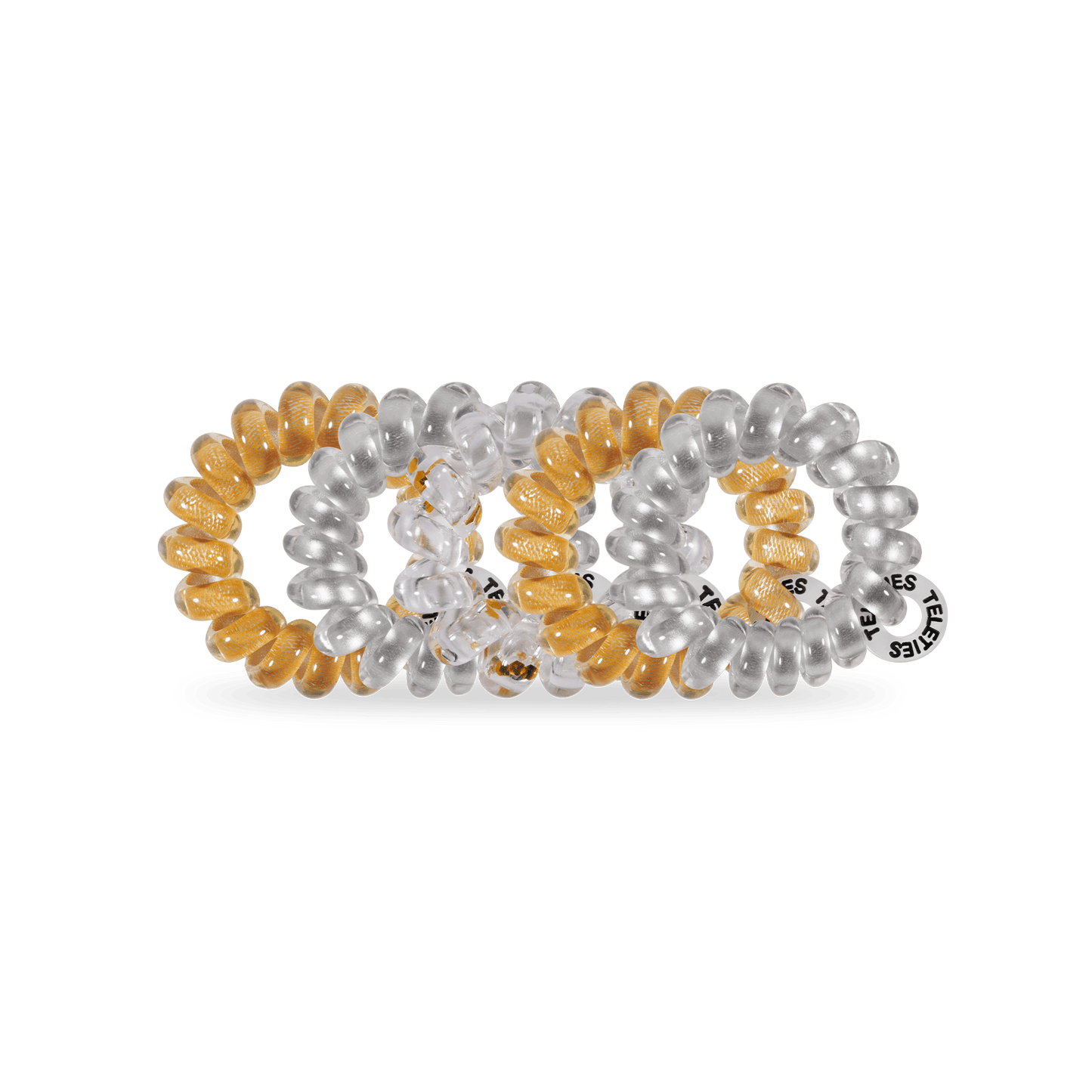 TELETIES - Starstruck Tiny Hair Ties in Silver Gold - Tiny