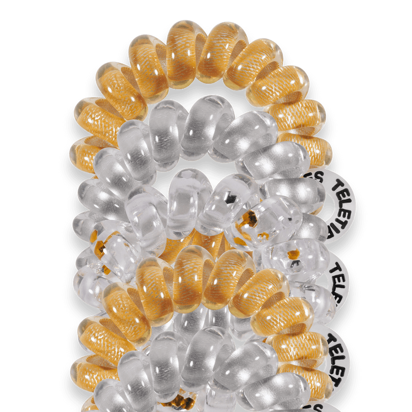 TELETIES - Starstruck Tiny Hair Ties in Silver Gold - Tiny - Image 3