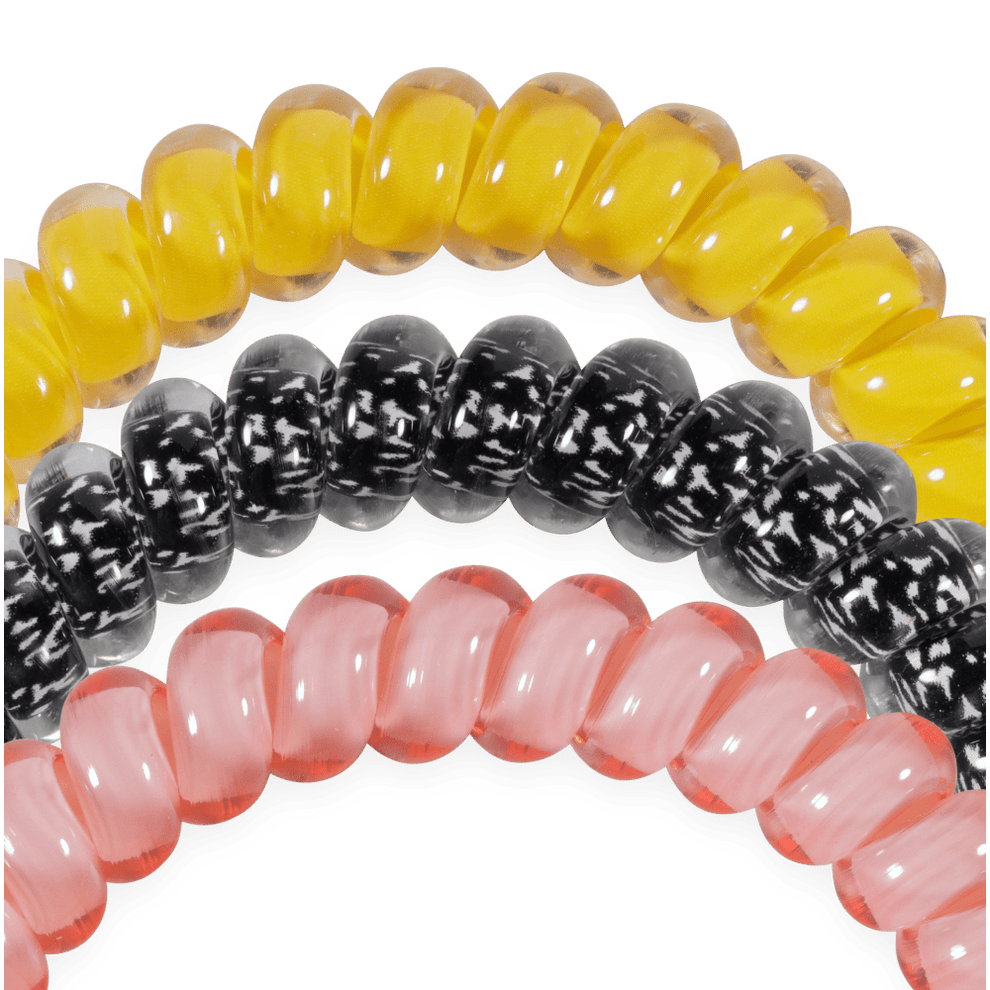Study Buddy Small Hair Ties in Pink and Yellow | TELETIES