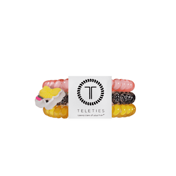Study Buddy Small Hair Ties in Pink and Yellow | TELETIES